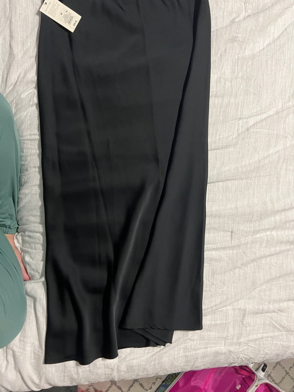 a new day Black Satin Maxi Skirt